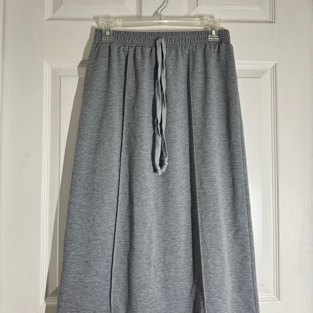 Gray Women's Knit Stretch Maxi Skirt size M - Picture 3 of 8